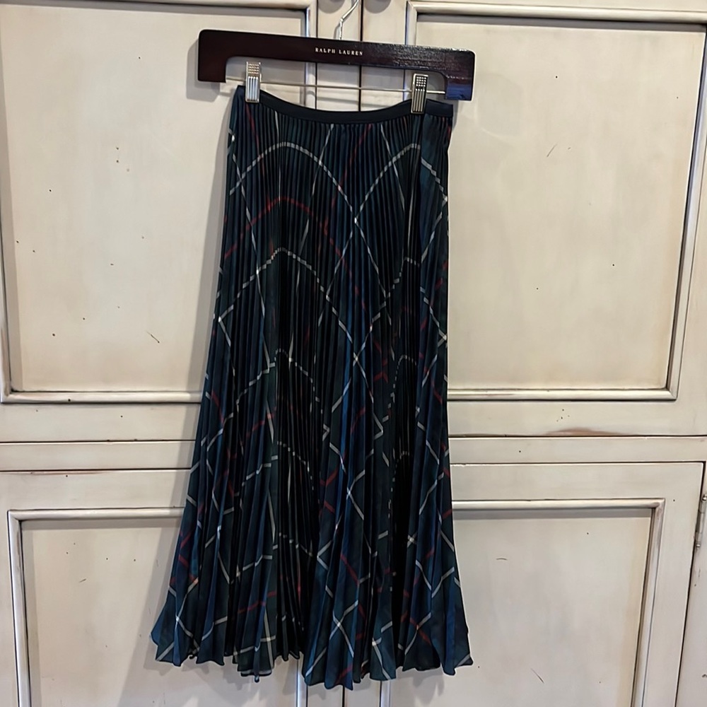 Polo pleated tartan skirt